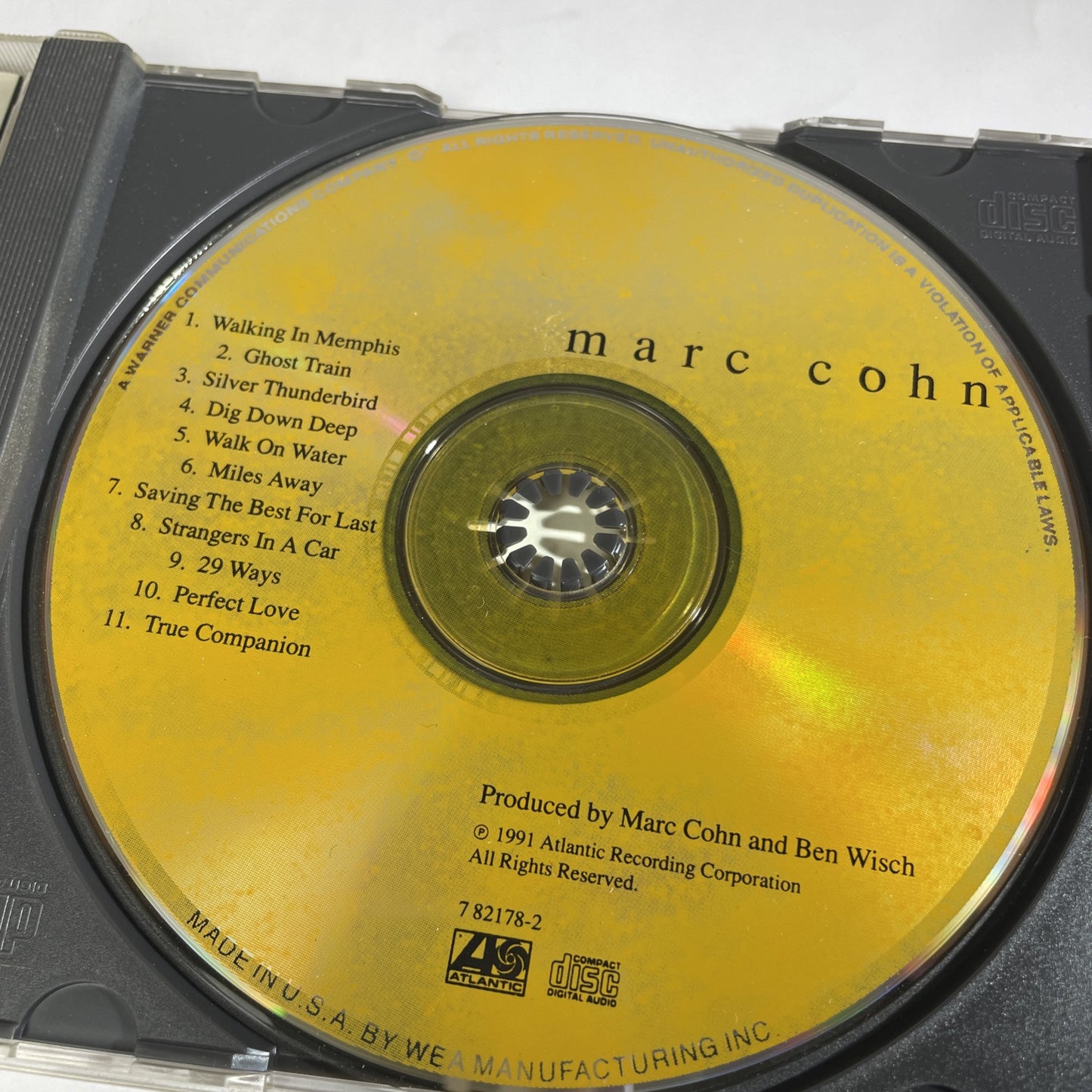 COHN, MARK COHN Self Titled CD Album Atlantic Records Used Music CD Ben Wisch CD