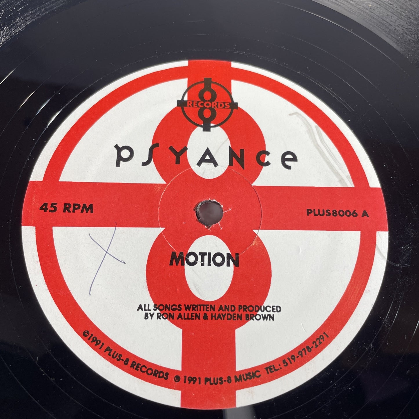 PSYANCE: MOTION/EQ/ANDROMEDAS DANCE: Plus 8 Records,1991 90s EDM Rare Single