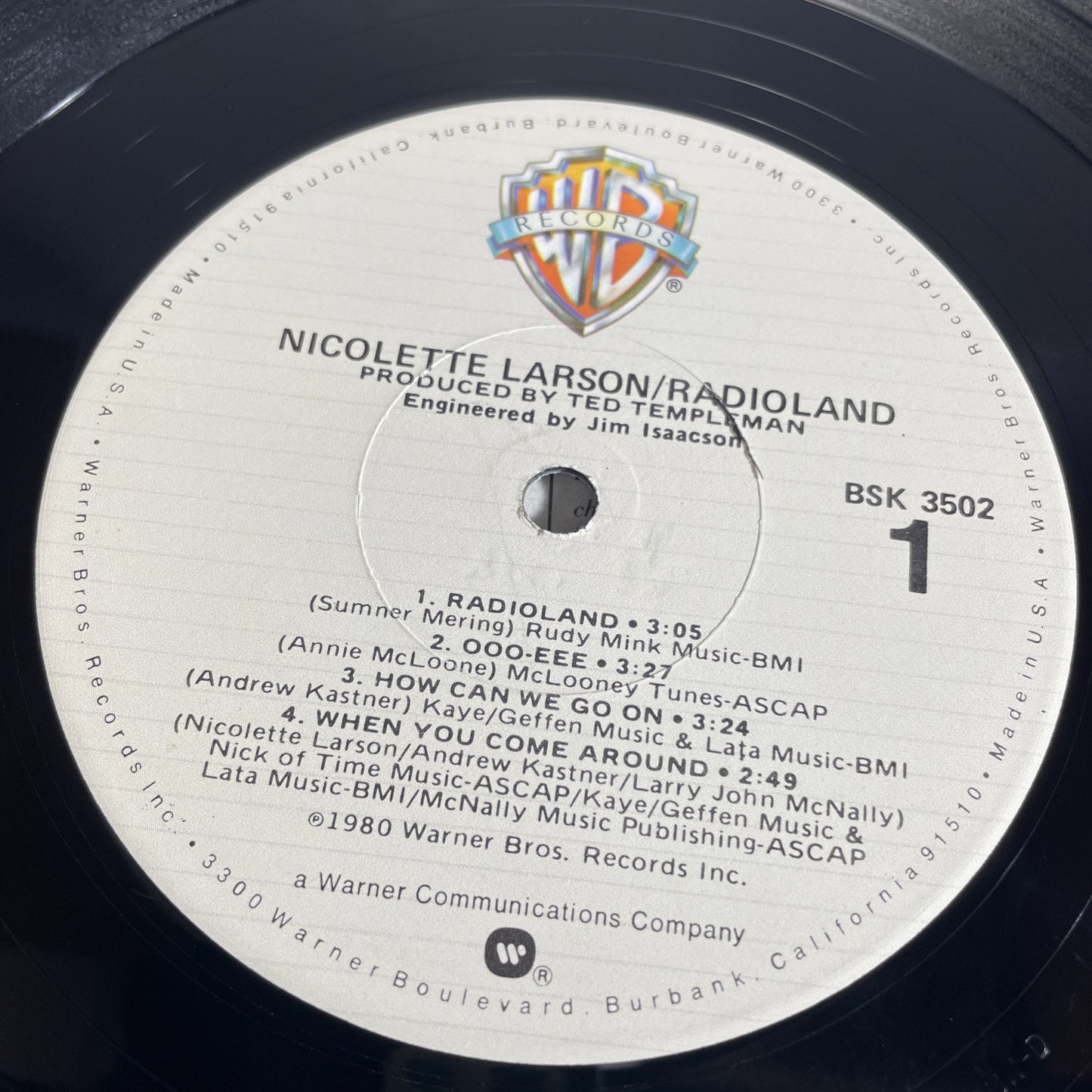 Rare Promo Stamp NICOLETTE LARSON--RADIOLAND--VINYL ALBUM Warner Bros Original