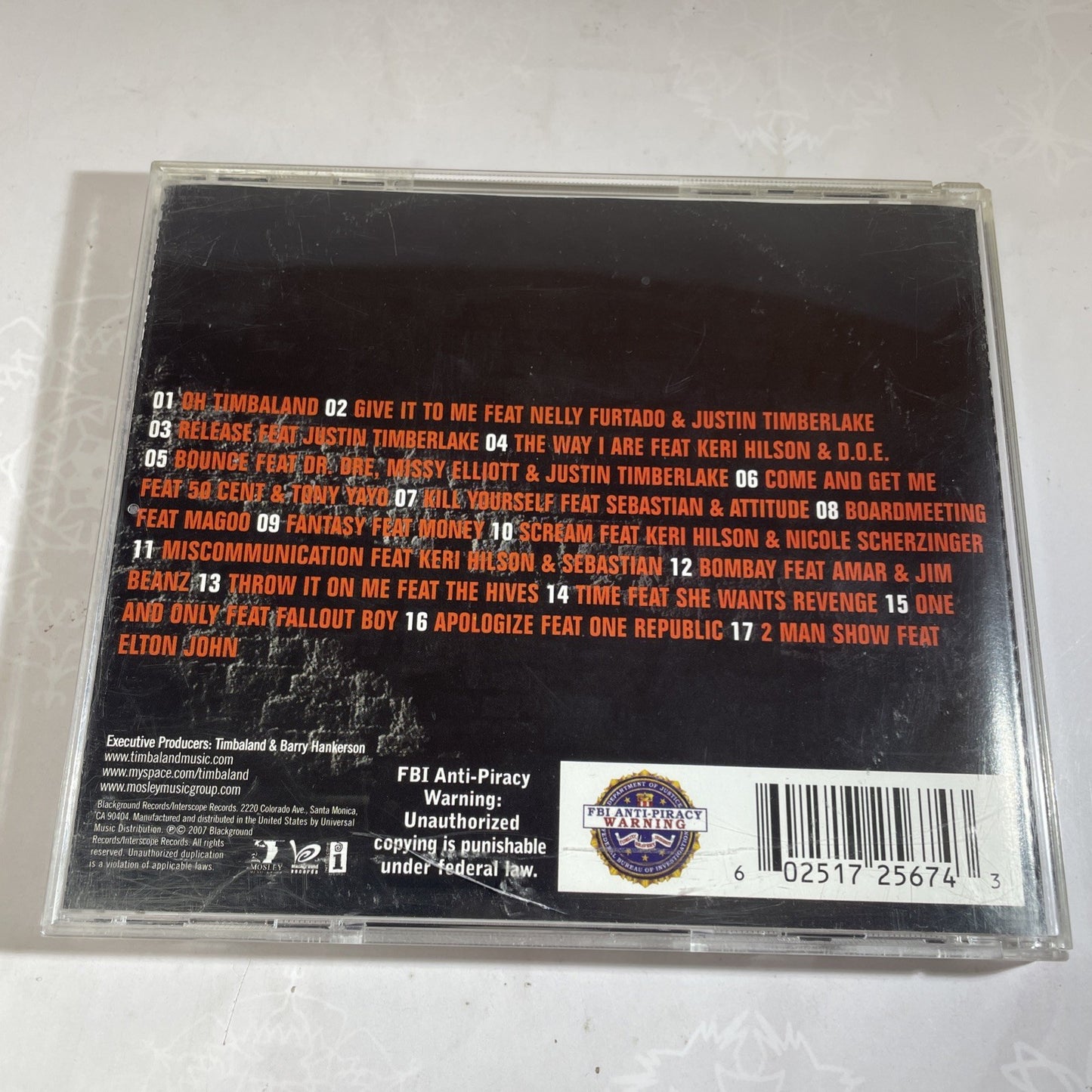 Timbaland Presents Shock Value by Timbaland (CD, 2007) VG Condition