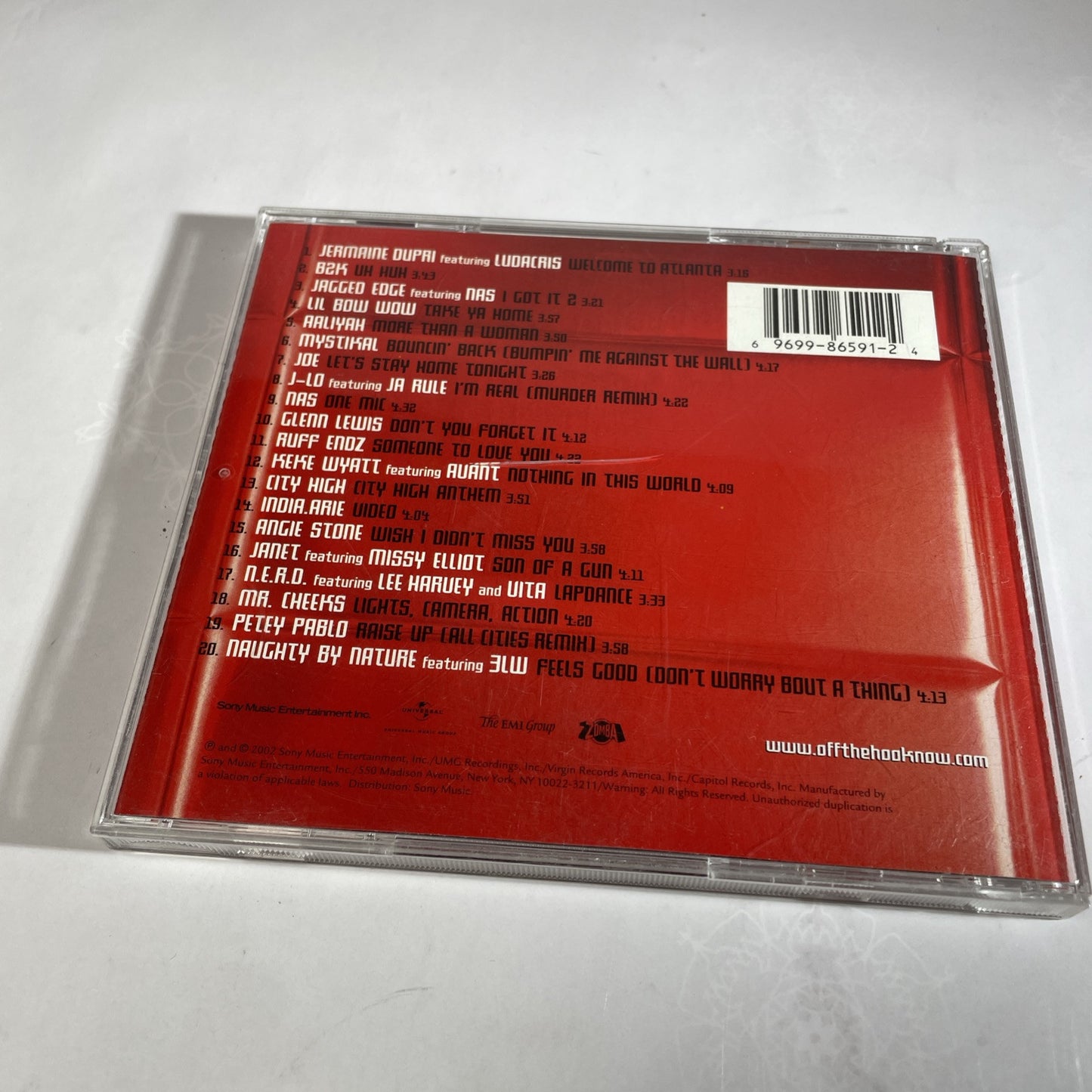 Off The Hook (CD, US, 2002, Sony) AQ126 OOP J-Lo, Nas, B2K R&b Rap