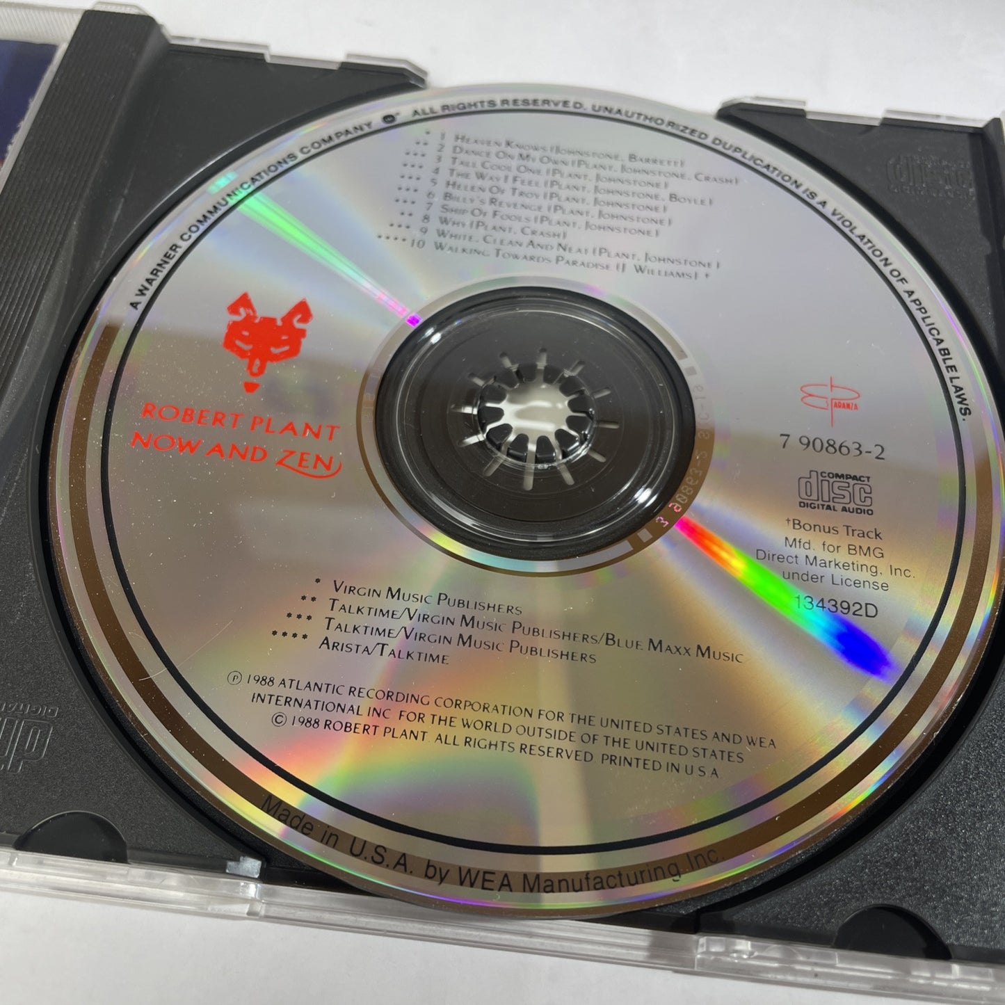 Now & Zen by Robert Plant (CD, 1988, Es Paranza) VG Original Classic Rock Vocals
