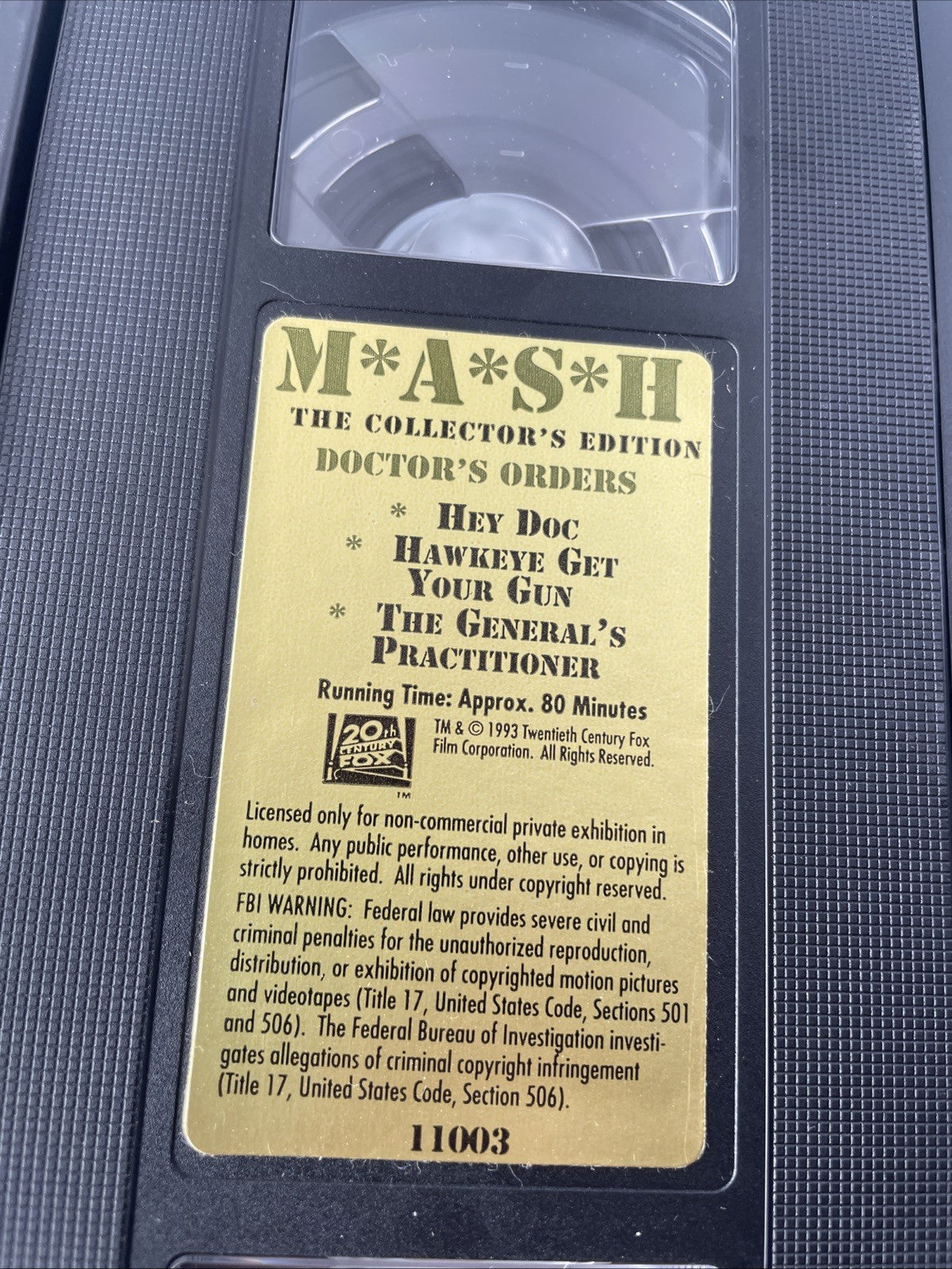 MASH VHS Collector's Edition 3 Episodes “Goodbye, Farewell And Amen”