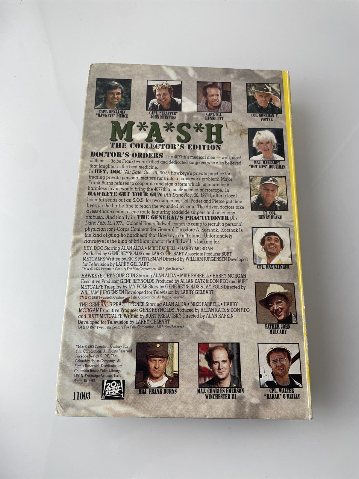 MASH VHS Collector's Edition 3 Episodes “Goodbye, Farewell And Amen”