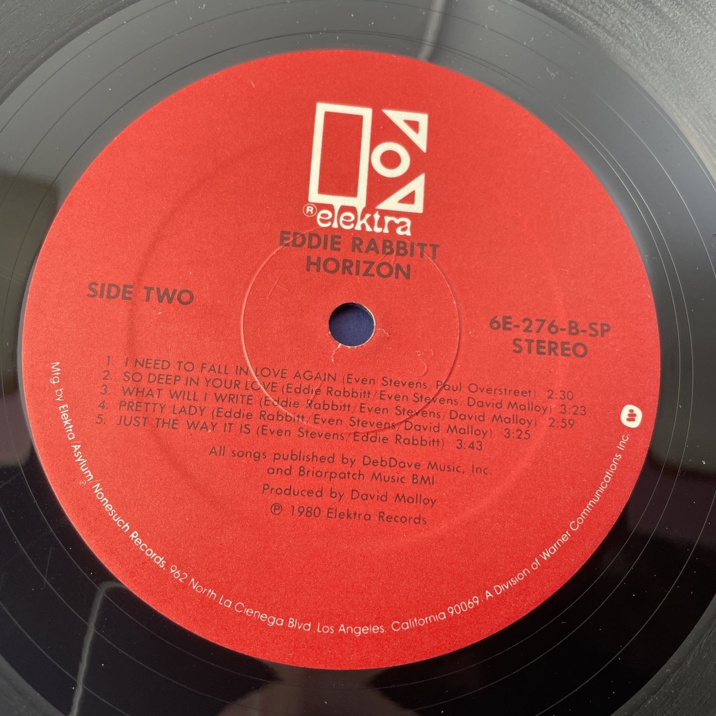 Eddie Rabbitt Horizon LP 6E-276 Vinyl 1980s Rock Folk Country Vintage