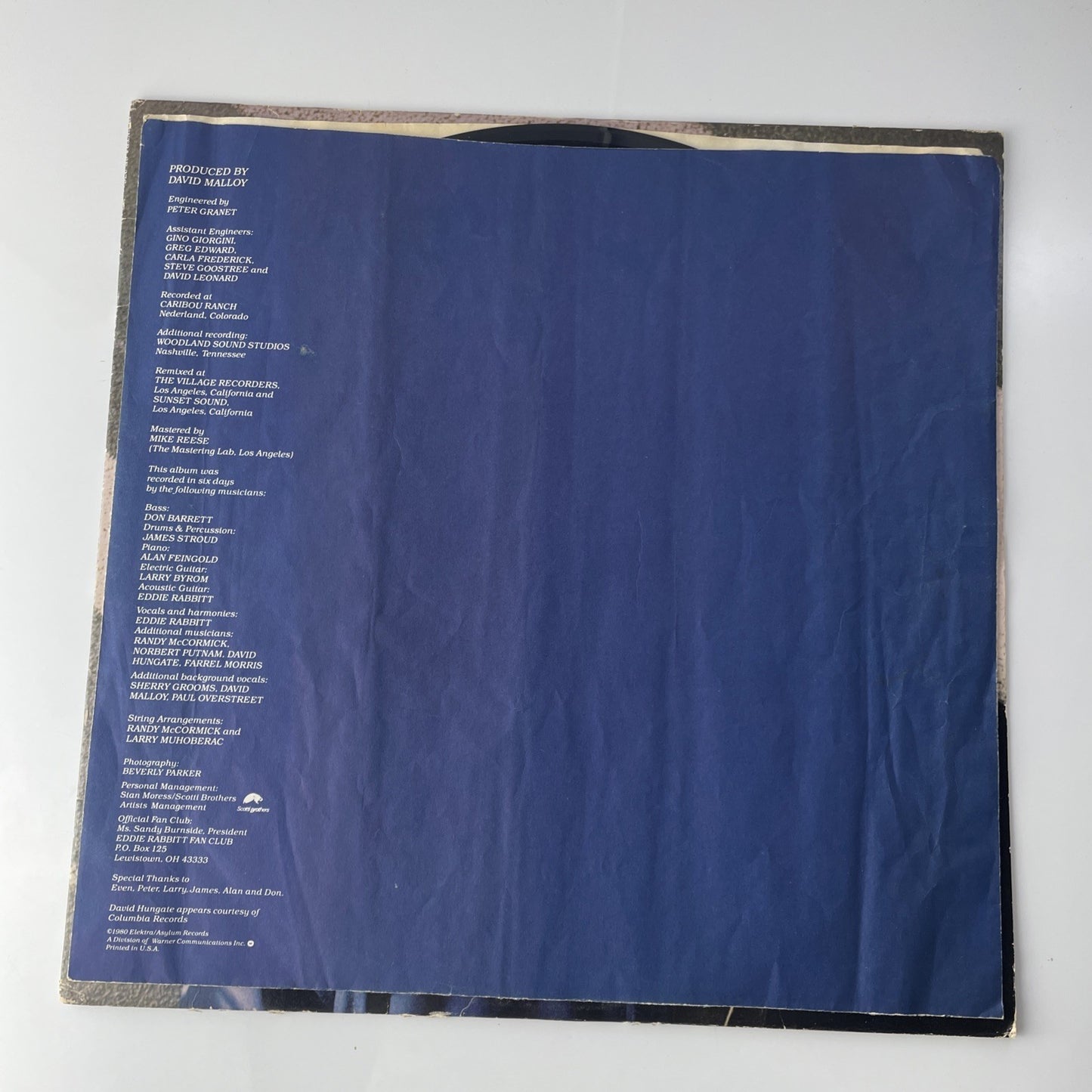 Eddie Rabbitt Horizon LP 6E-276 Vinyl 1980s Rock Folk Country Vintage