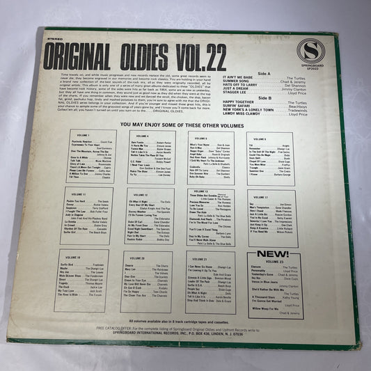 Original Oldies Vol 22 LP Springboard Vinyl Rock Soul RnB Compilation VG Rare