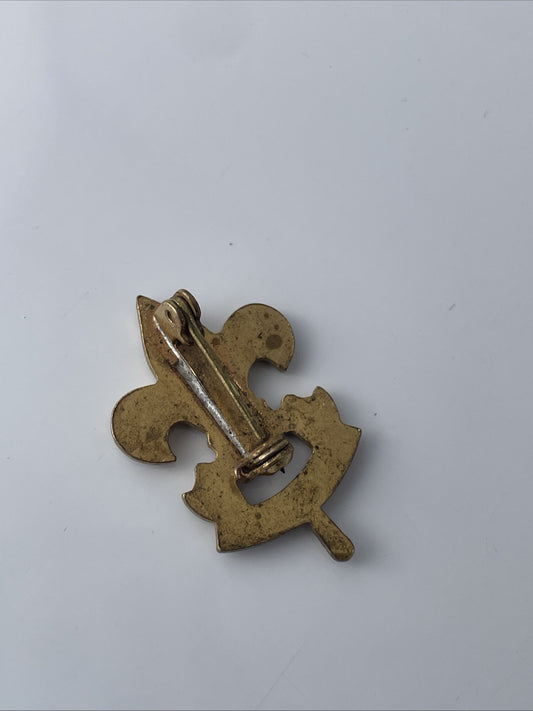 Vintage Boy Scouts Gold Tone First Class Scout Rank Parent Pin