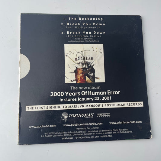 Godhead Album Sampler Promotional CD 2000 Years Of Human Error 2001 Posthuman