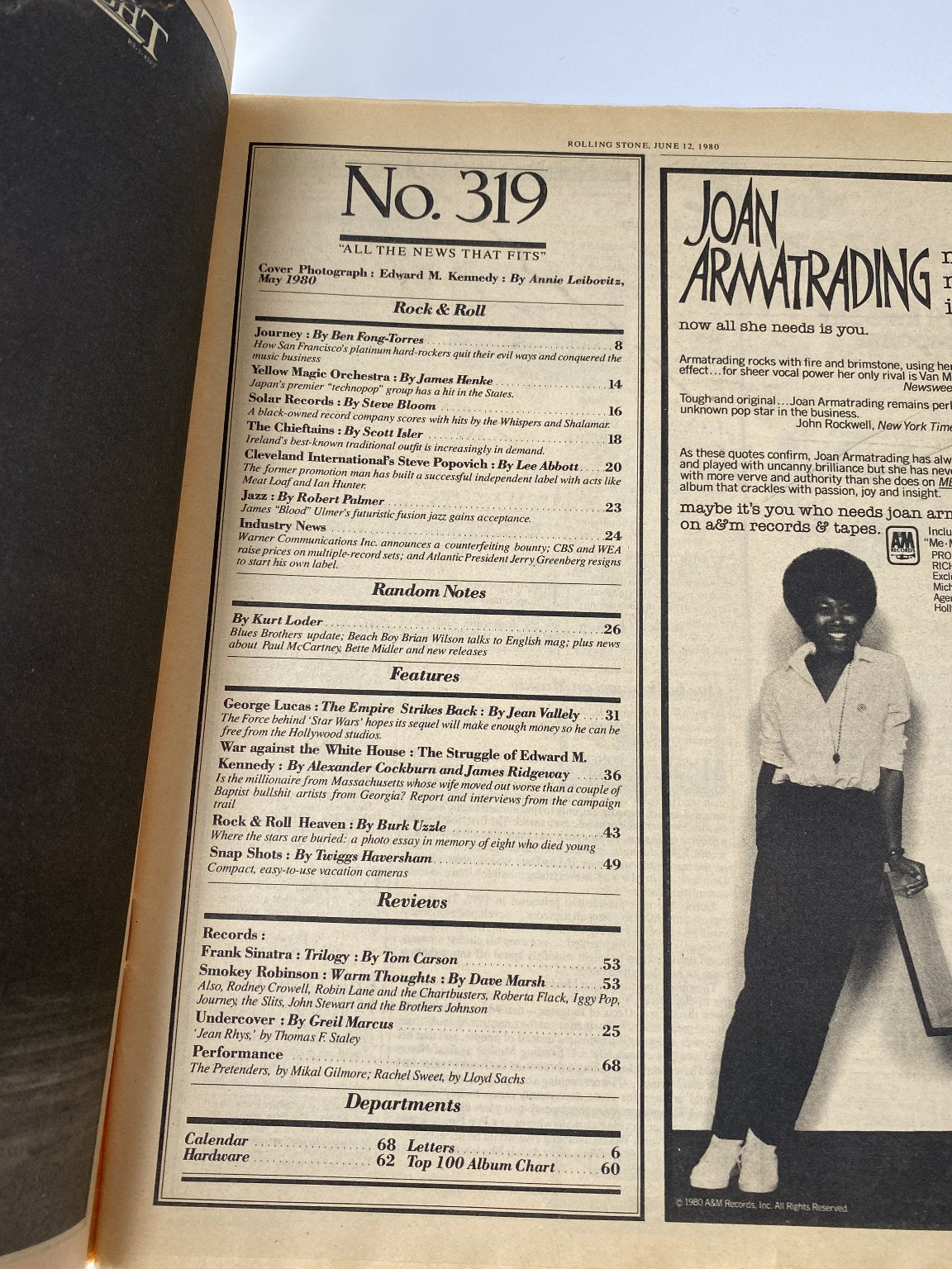 Rolling Stone Magazine No. 319 June 12 1980 Rock & Roll Illustrated