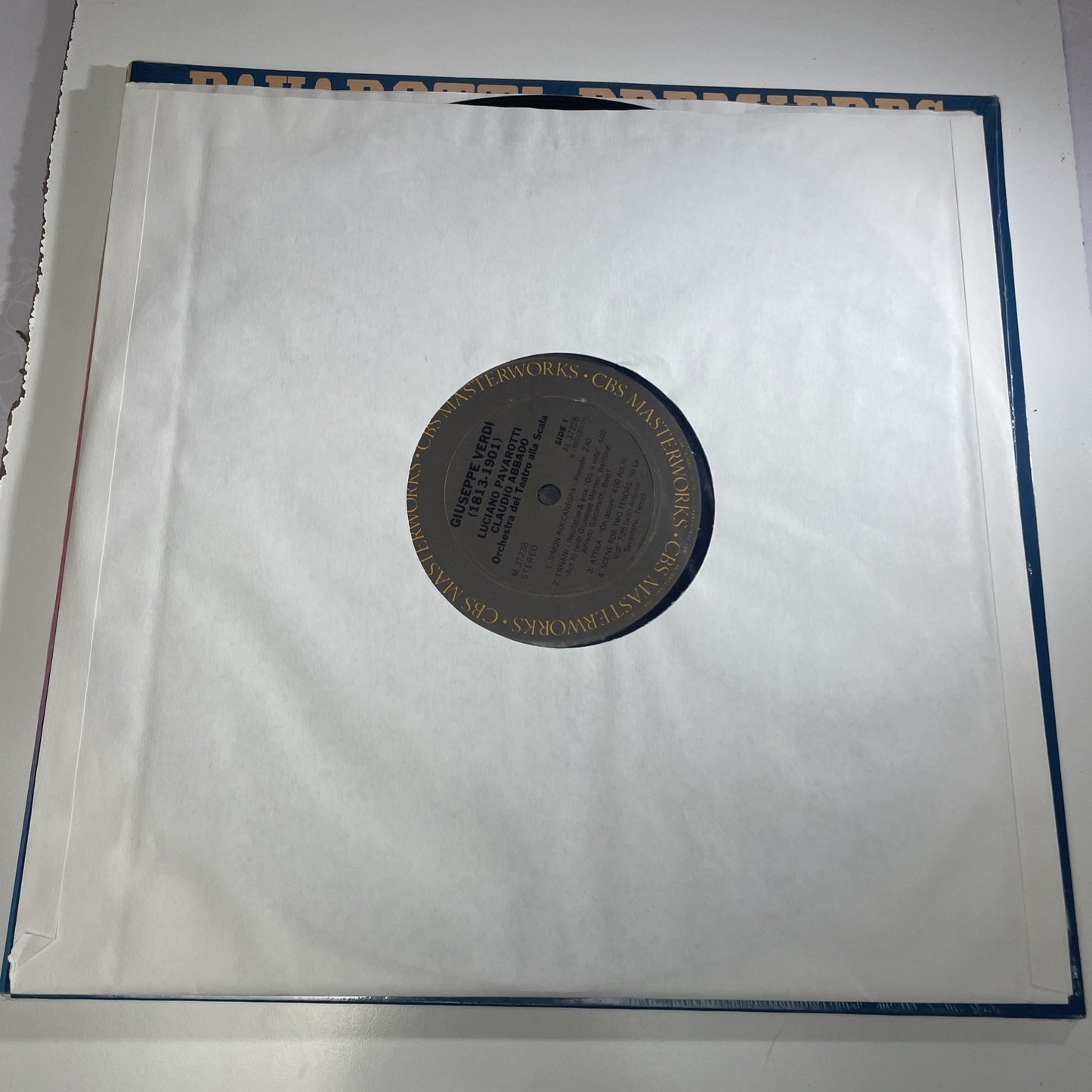 Pavarotti Premiers Claudio Abbado Verdi Arias Vinyl LP 1980 Classical Gatefold