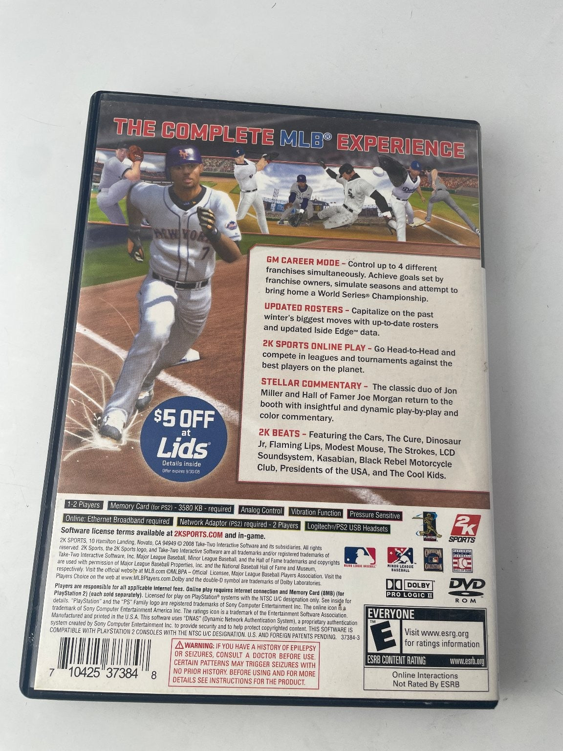 Major League Baseball 2K8 PlayStation 2 Video Game MLB Jose Reyes