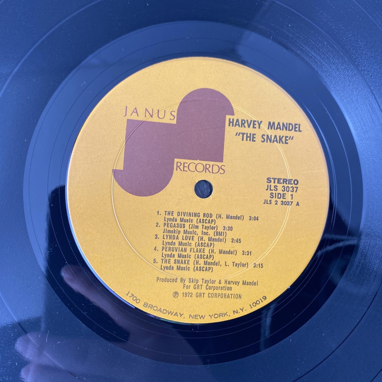 Vintage Harvey Mandel The Snake 12" Black Vinyl LP 1972 Janis Blues Rock Album
