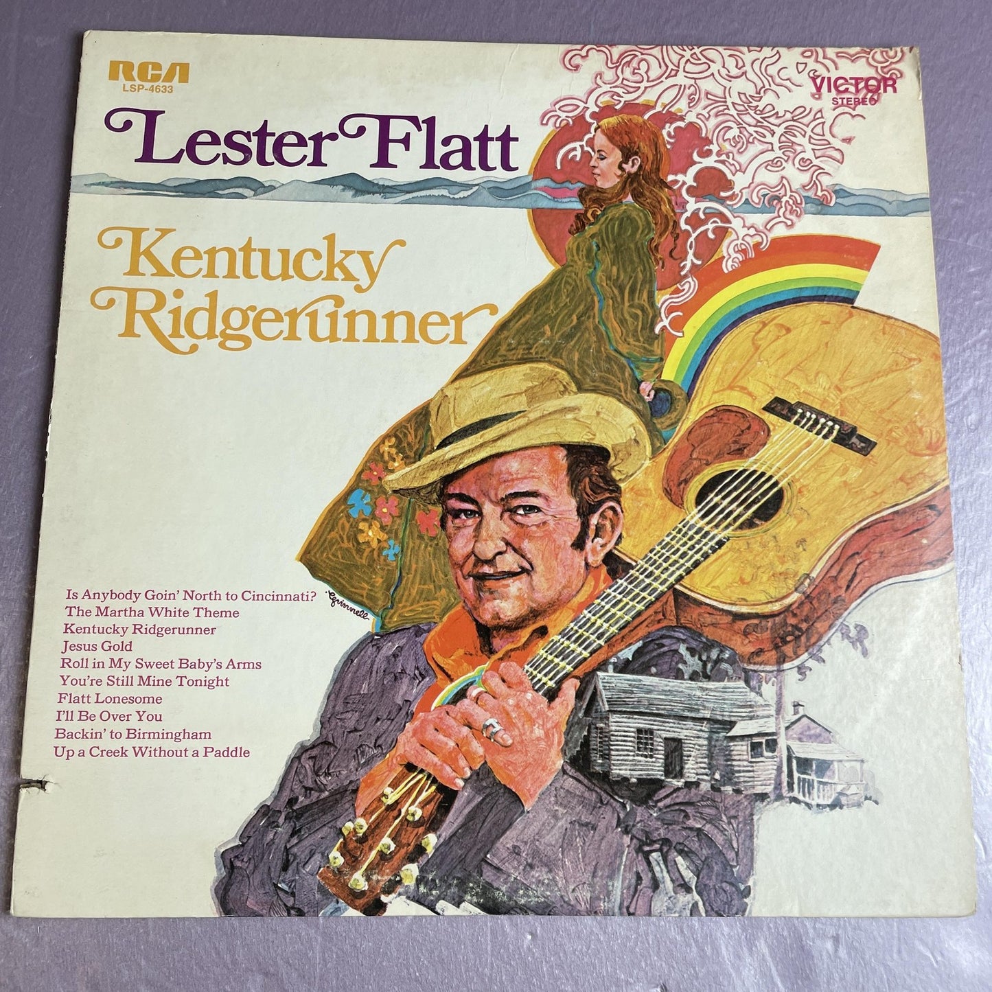Vintage Lester Flatt Kentucky Ridgerunner 12" Vinyl LP 1969 RCA Victor Country