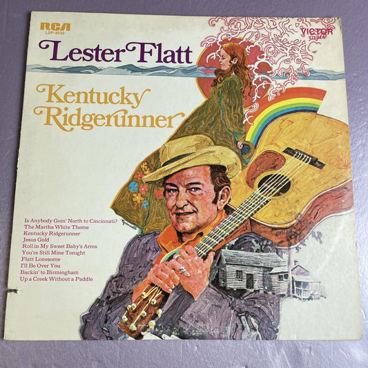 Vintage Lester Flatt Kentucky Ridgerunner 12" Vinyl LP 1969 RCA Victor Country