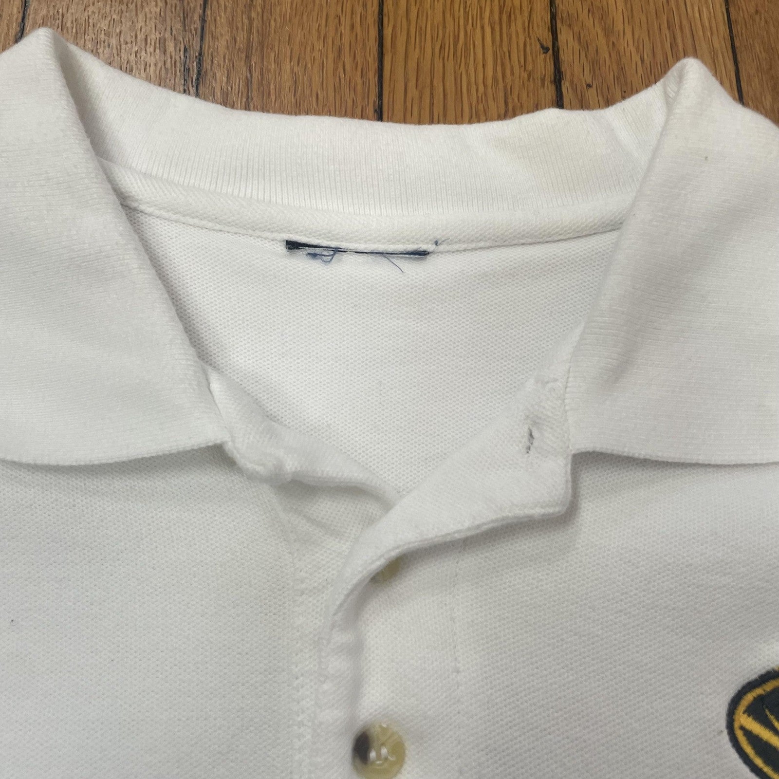 Missouri Tigers Shirt Mens Large White NCAA College Football Polo Short Sleeve