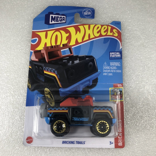Hot Wheels Brick Rides 1/5 Bricking Trails 7/250 MEGA Special Feature Black/Red