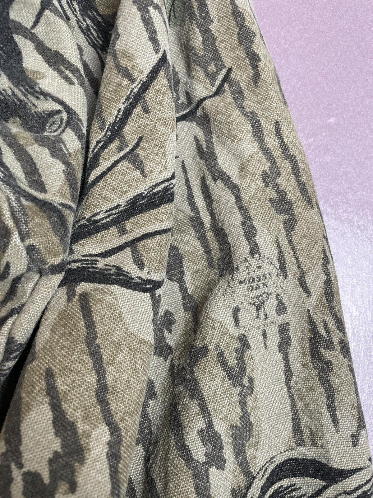 Vintage Mossy Oak Shirt Mens Medium Camou TREESTAND BARK Made USA 90s