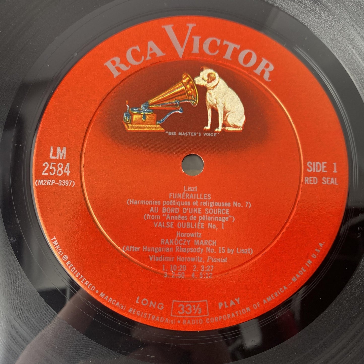 Vintage Vladimir Horowitz Homage To Liszt 12" Black Vinyl LP RCA Classical