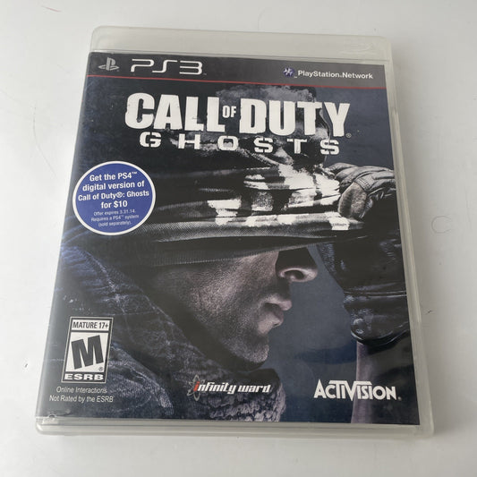 Call of Duty: Ghosts (Sony PlayStation 3, 2013) PS3 Complete and Tested