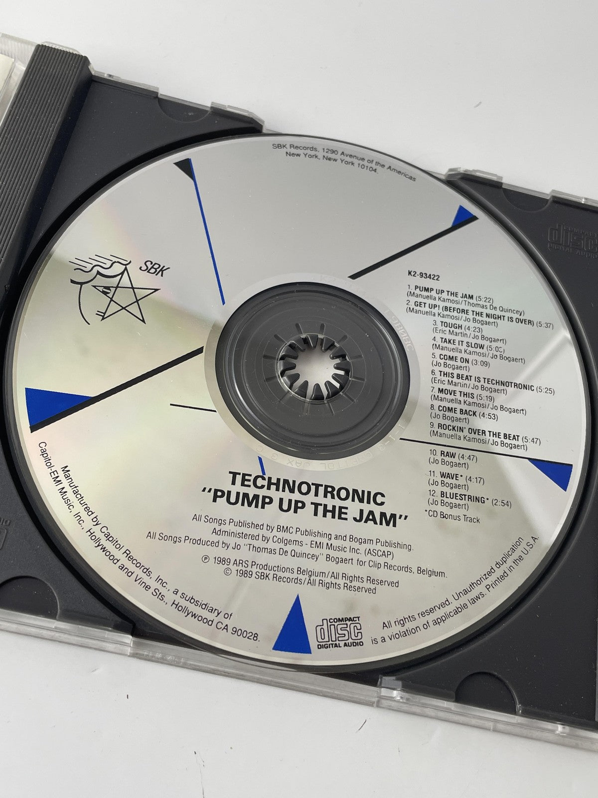 Vintage Technotronic CD Pump Up The Jam The Album Eurodance House 1989 SBK
