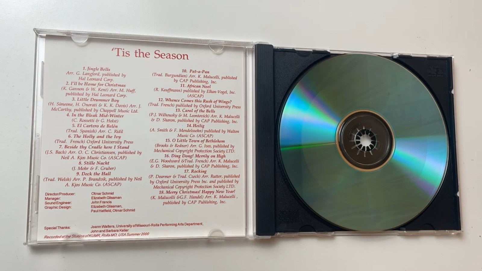 Oak Savannah - 'Tis the Season CD 2000 Christmas Classical Holiday