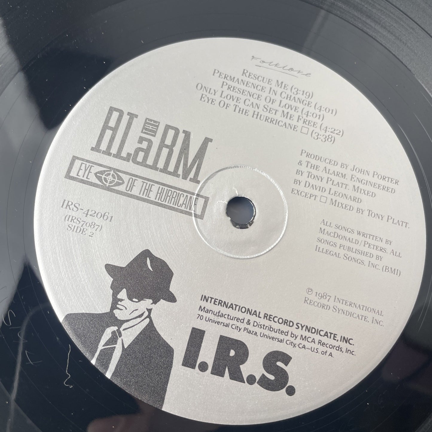 The Alarm - Eye of the Hurricane (Record) Excellent IRS-42061