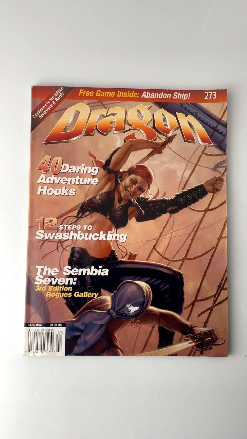 Dragon Magazine 273 July 2000 Swashbuckling 3rd Edition RPG