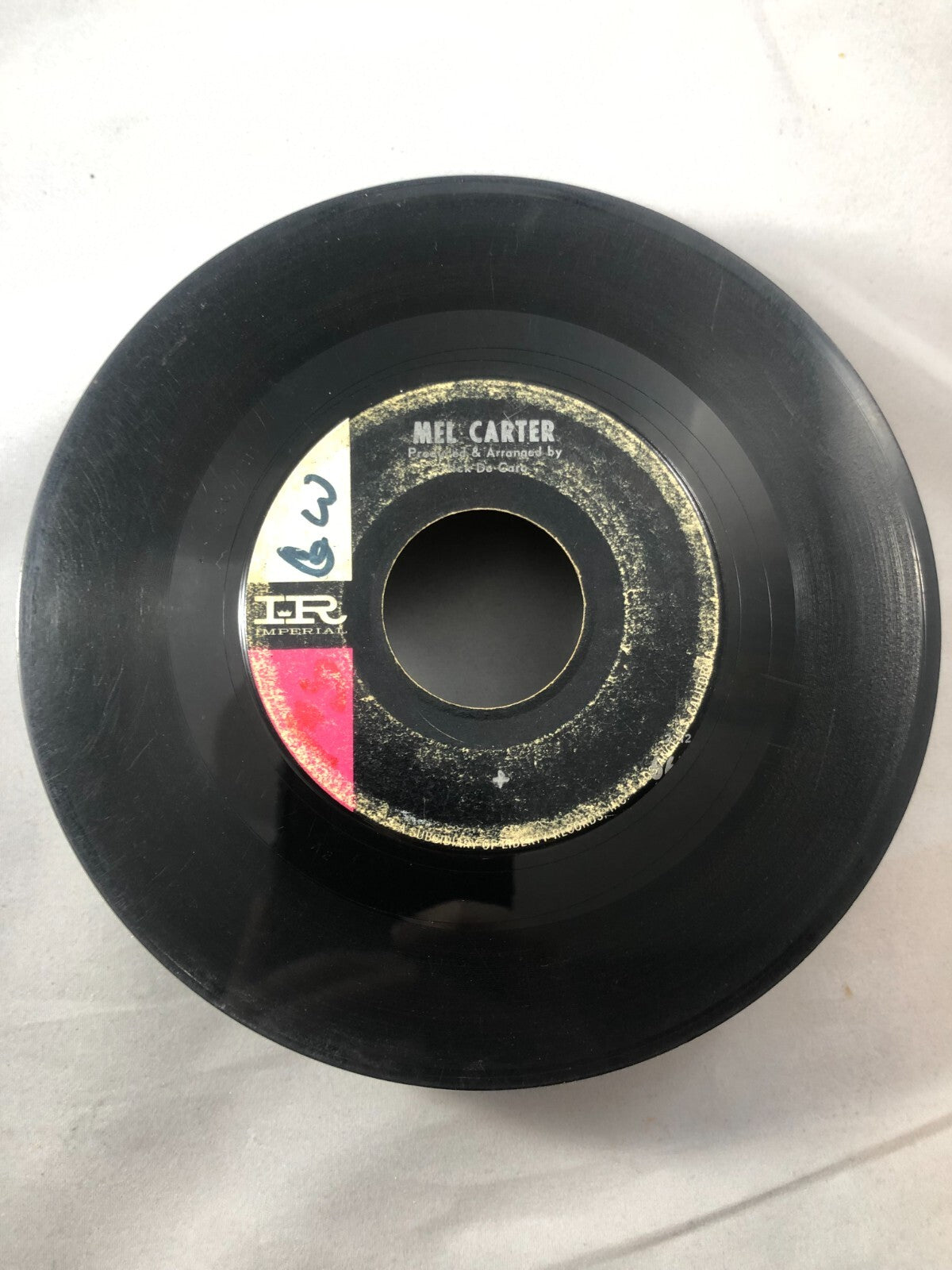 45 RPM Vinyl Record Mel Carter Hold Me, Thrill Me, Kiss Me (G) MISPRINT ERROR