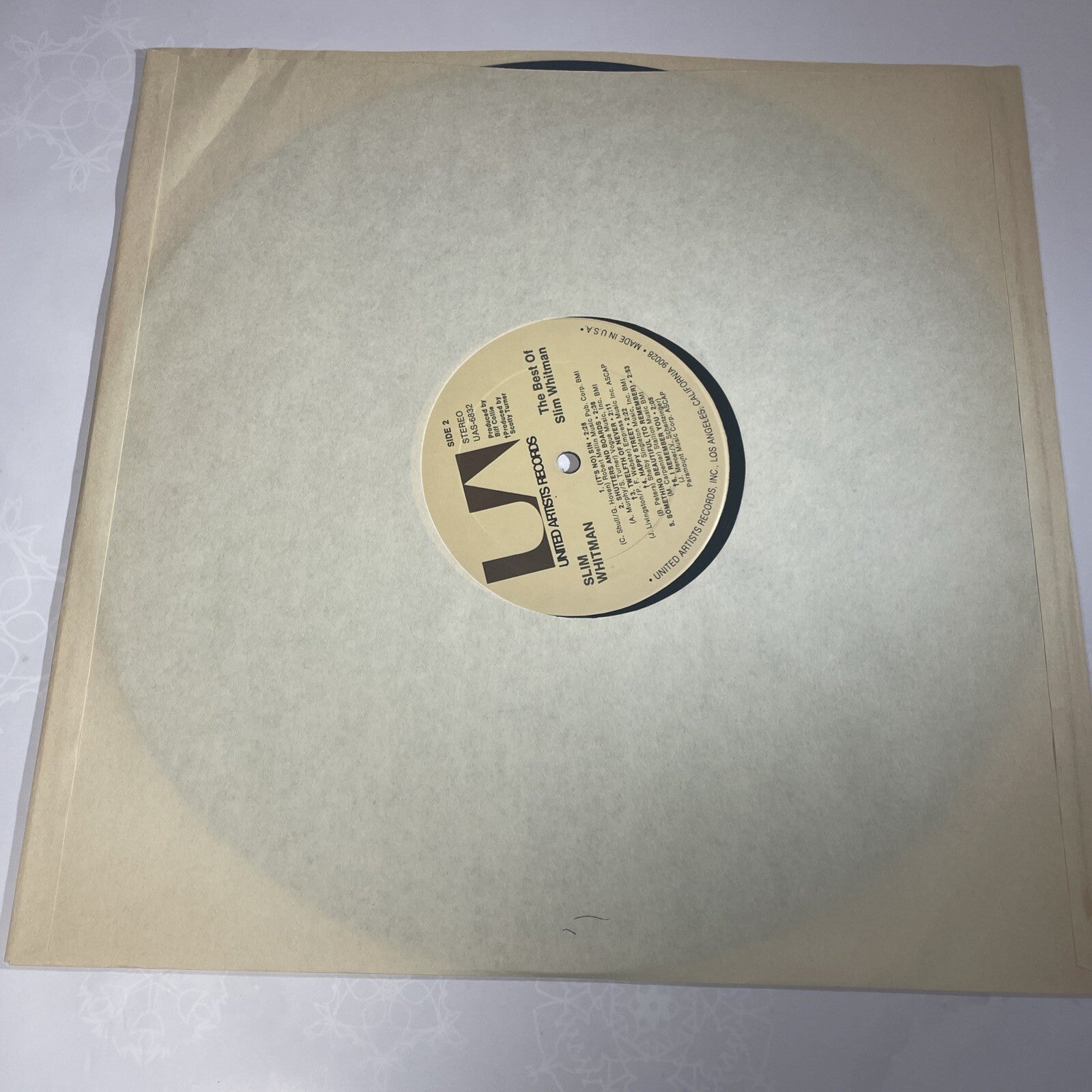 Slim Whitman The Best Of Slim Whitman  Liberty LP Vinyl Record Album VG+