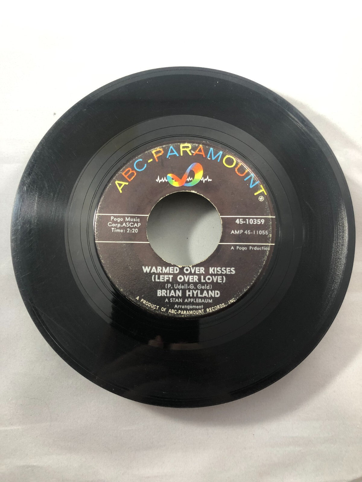50'S & 60'S 45 Brian Hyland - Warmed Over Kisses / Walk a Lonely Mile VG