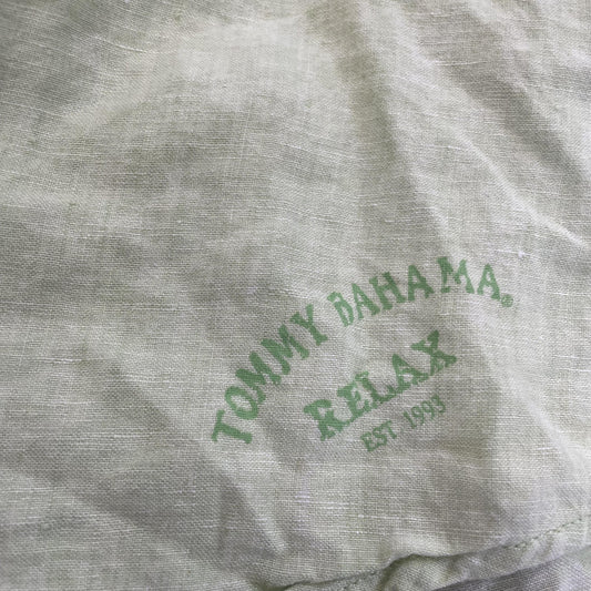 Tommy Bahama Shirt Mens XL Green Linen Relax Button Up Long Sleeve Casual