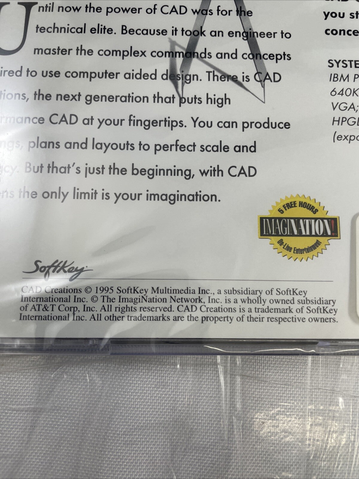 CAD Creations from SoftKey (CD-ROM, 1995) IBM PC - New Sealed