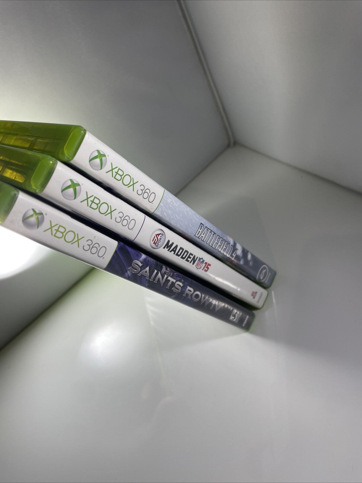 xbox 360 3 games lot Saints Row 4 Madden 15 Battlefield 4 CIB Good!