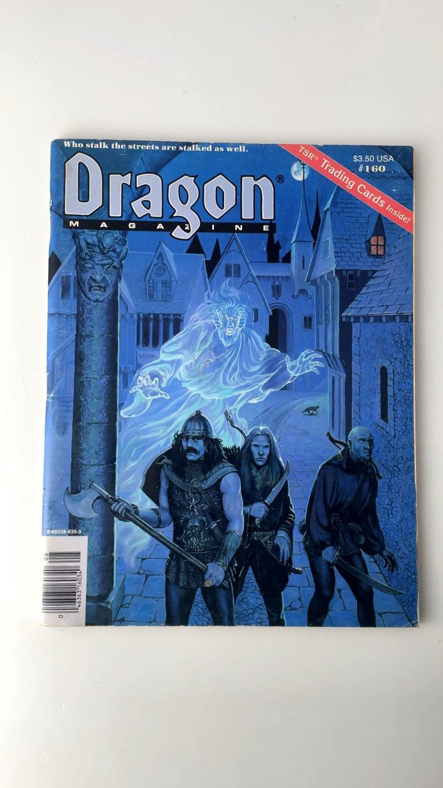 Dragon Magazine #160 TSR 1990 Dungeons & Dragons Trading Cards