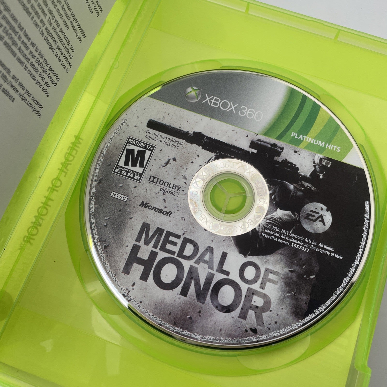 Medal Of Honor Xbox 360 No Manual Mint Disc