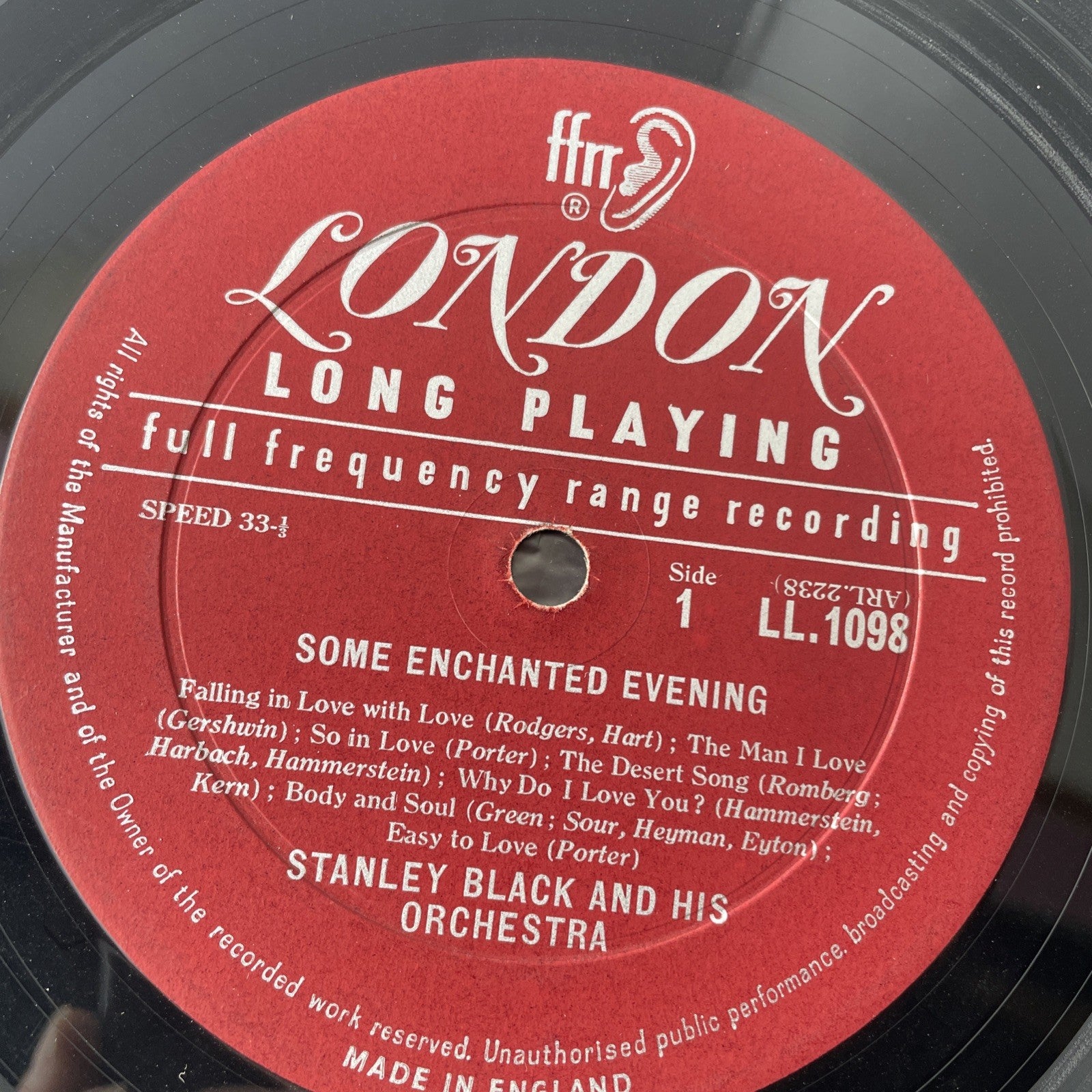Some Enchanted Evening Stanley Blacky and his Orchestra London LL1098 12" 33 RPM