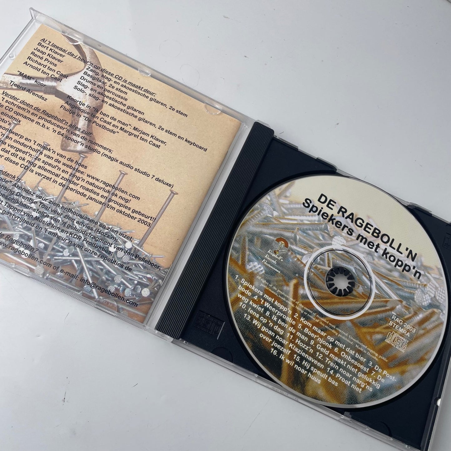 DE RAGEBOLL'N Spiekers met Kopp'n CD 2003 Dutch Rock Album