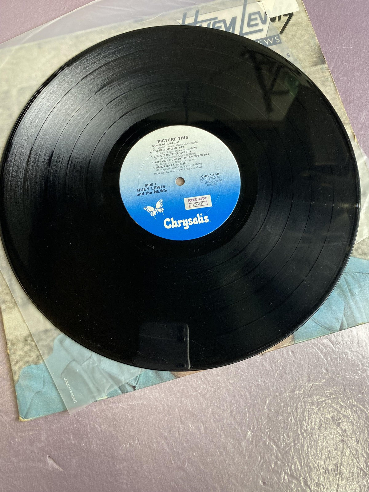 Vintage Huey Lewis & The News Picture This Vinyl LP 1982 Chrysalis Rock Pop