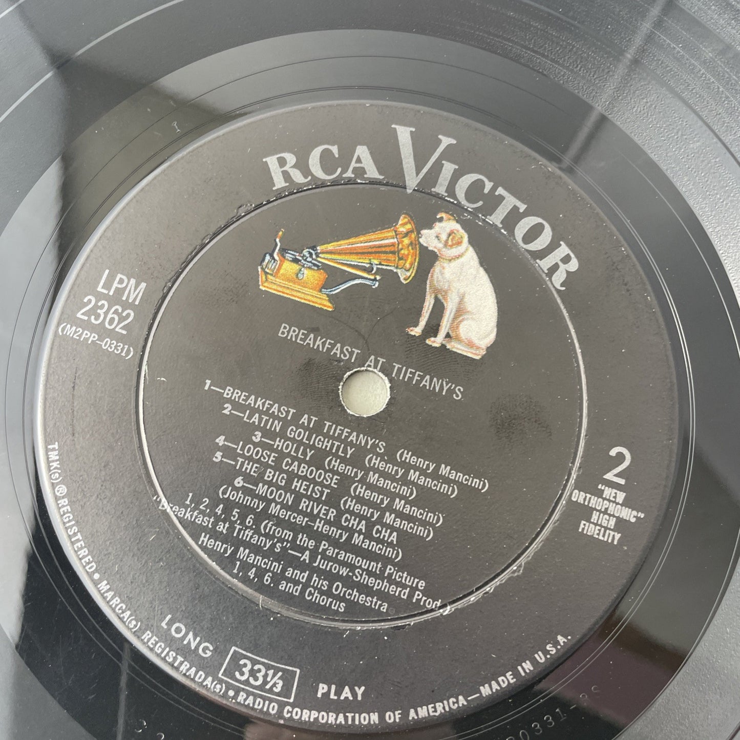 SOUNDTRACK: breakfast at tiffany's RCA 12" LP 33 RPM