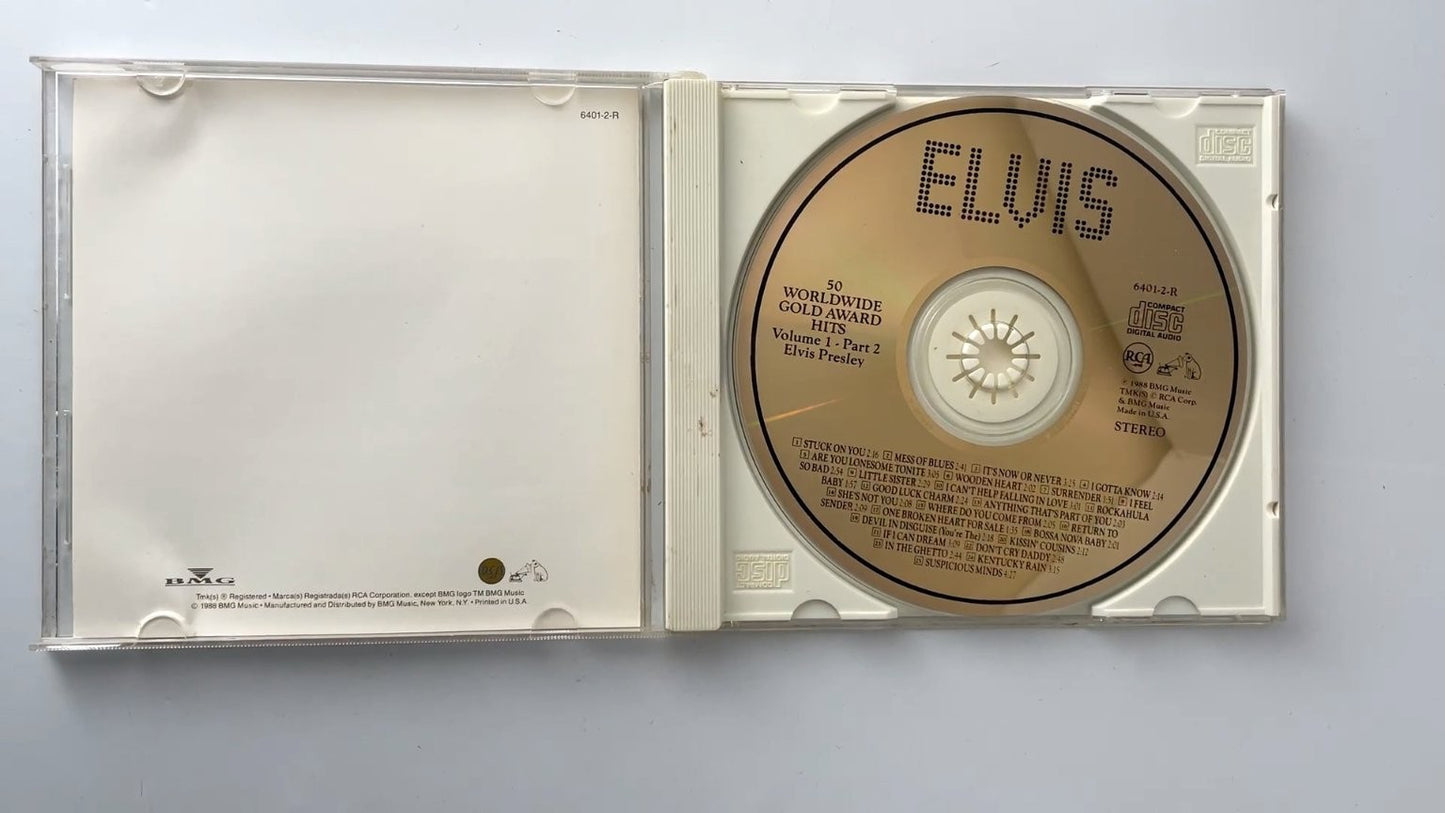 Elvis Presley - 50 Worldwide Gold Hits Vol 1 Part 2 CD 1988 Remastered Rock RCA
