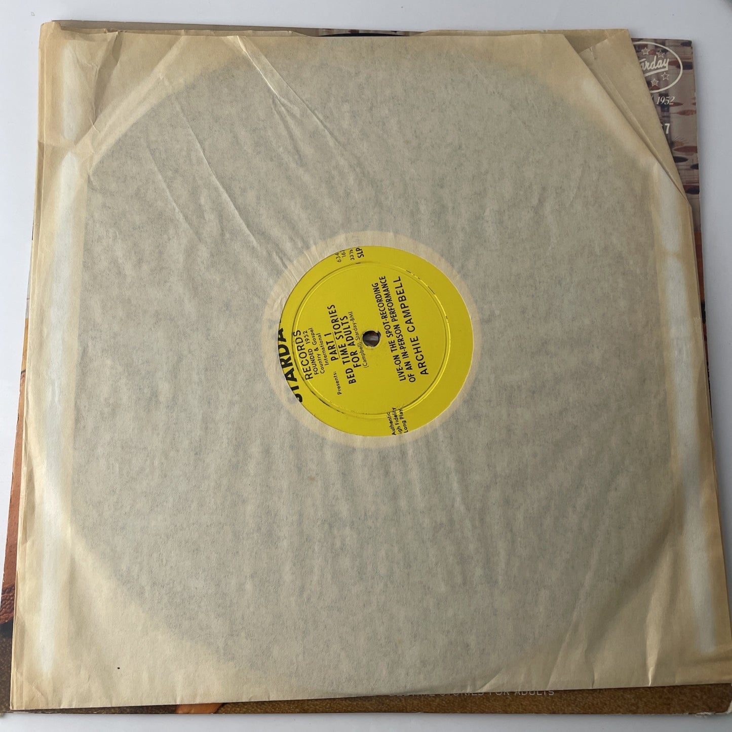 Archie Campbell LP ~ Bedtime Stories For Adults~ Starday SLP 167 Vinyl