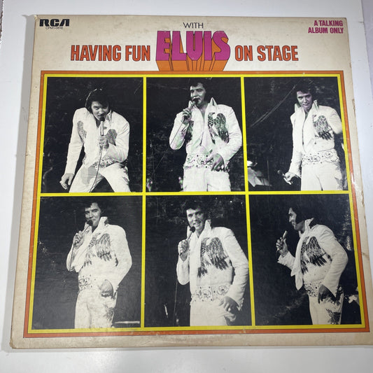1974 Having Fun With Elvis On Stage Vinyl Record 33 RPM 12" LP OG Inner Sleeve