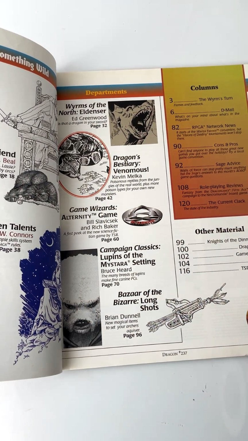 Dragon Magazine #237 TSR 1997 Roleplaying Game D&D RPG