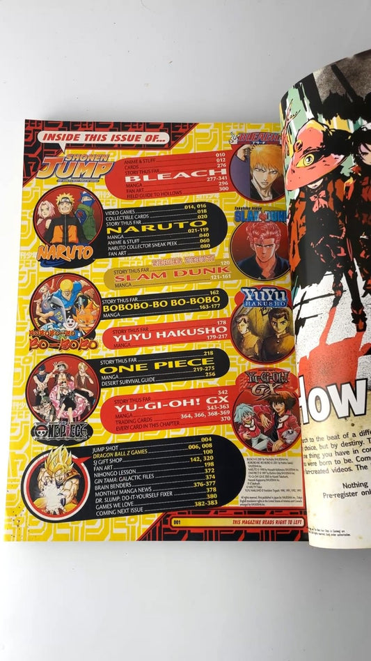 Shonen Jump May 2008 Volume 6 Issue 5 Naruto Bleach Slam Dunk Manga WITH CARD