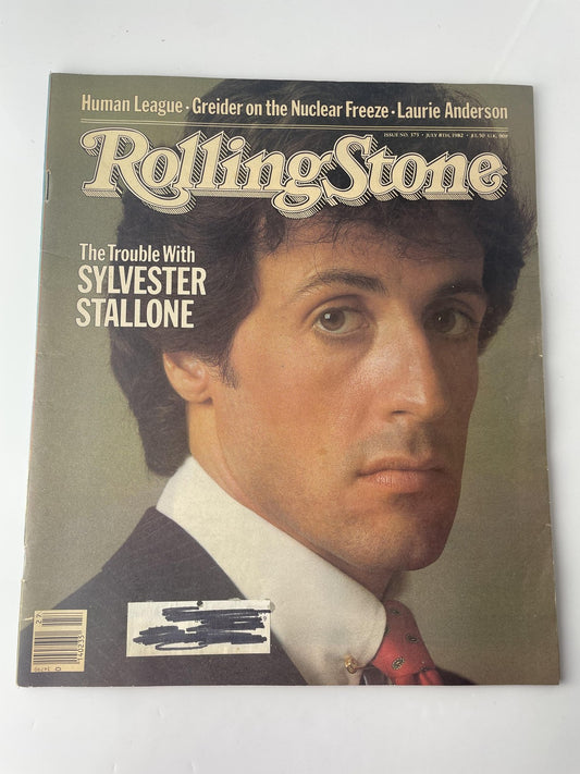 Vintage 1982 Rolling Stone Magazine Issue 373 Trouble With Sylvester Stallone