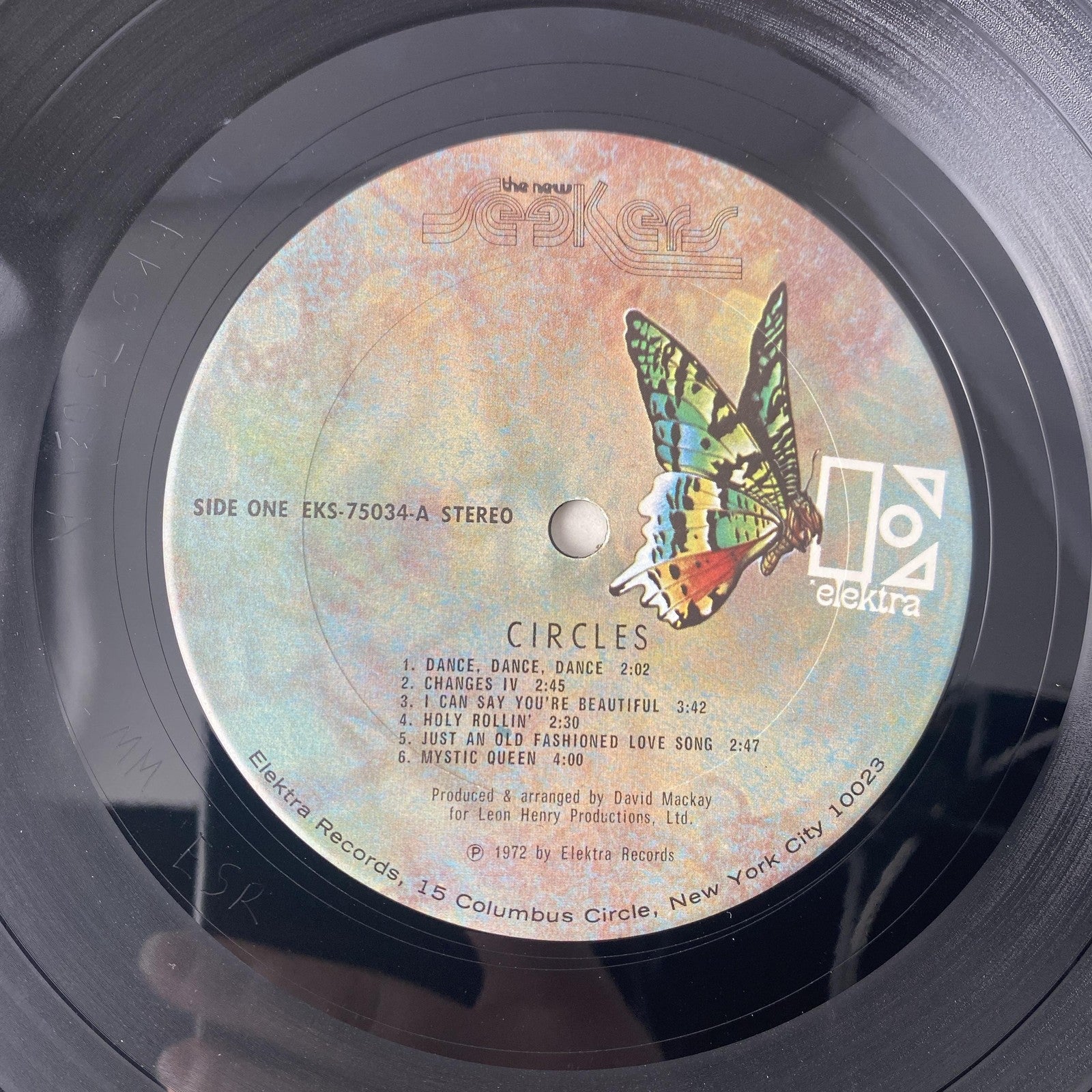 Vintage Seekers Circles 12" Black Vinyl LP 1972 Elektra Pop Rock Stereo Album