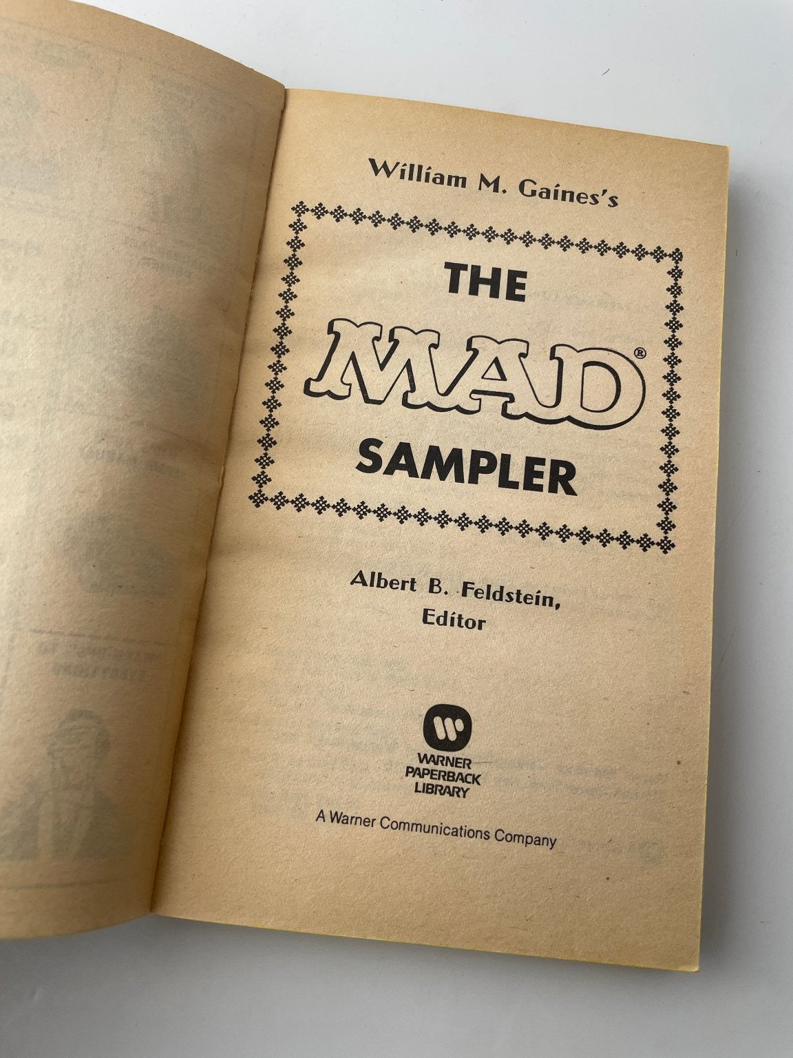 The MAD Sampler William M Gaines 1973 First Printing Warner Paperback