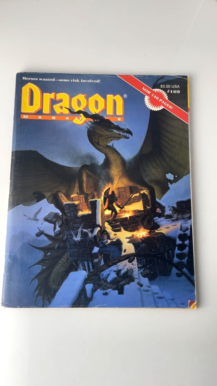 Dragon Magazine #169 TSR 1991 D&D AD&D RPG Fantasy Illustrated