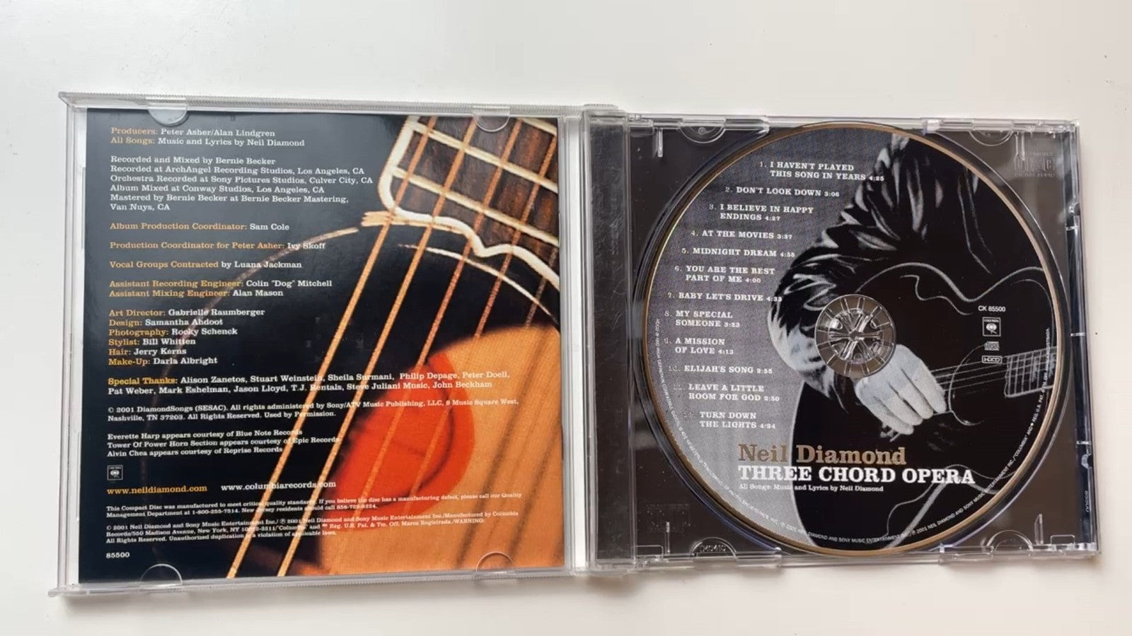 Neil Diamond - Three Chord Opera CD 2001 Columbia Pop Rock